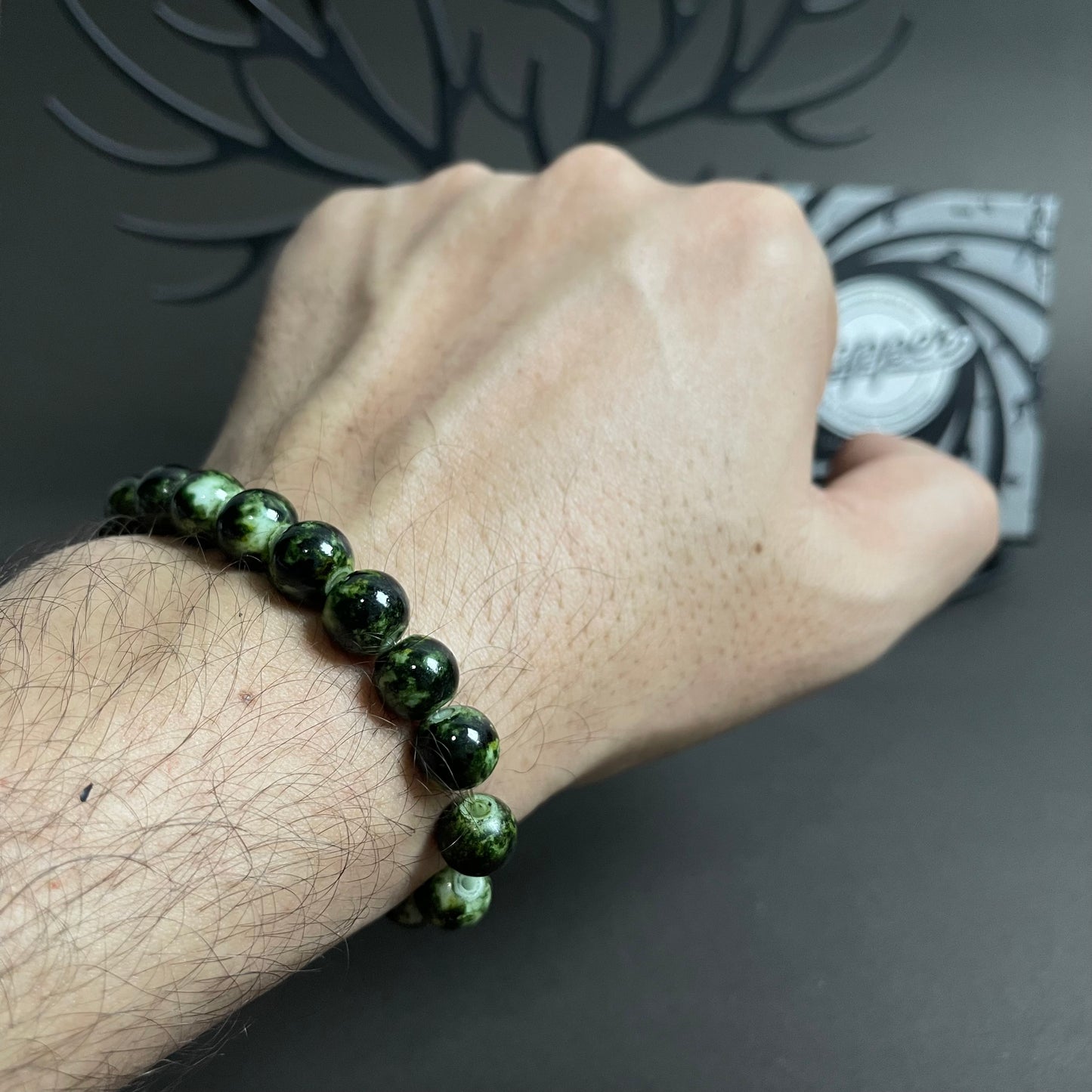 green agate natural stone beads bracelets for men women online in pakistan