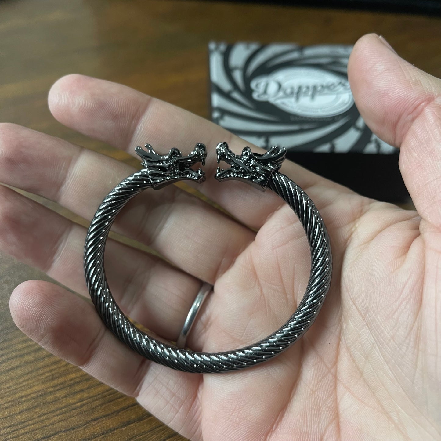black dragon stainless steel open bracelet bangel online in pakistan