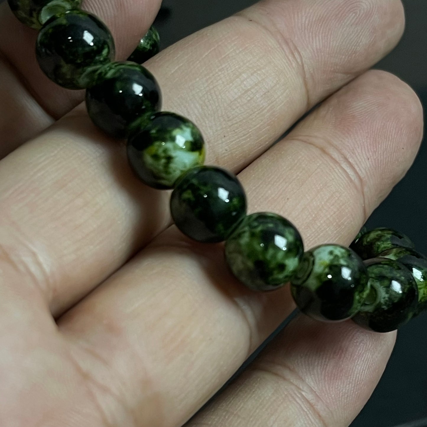 green agate natural stone beads bracelets for men women online in pakistan