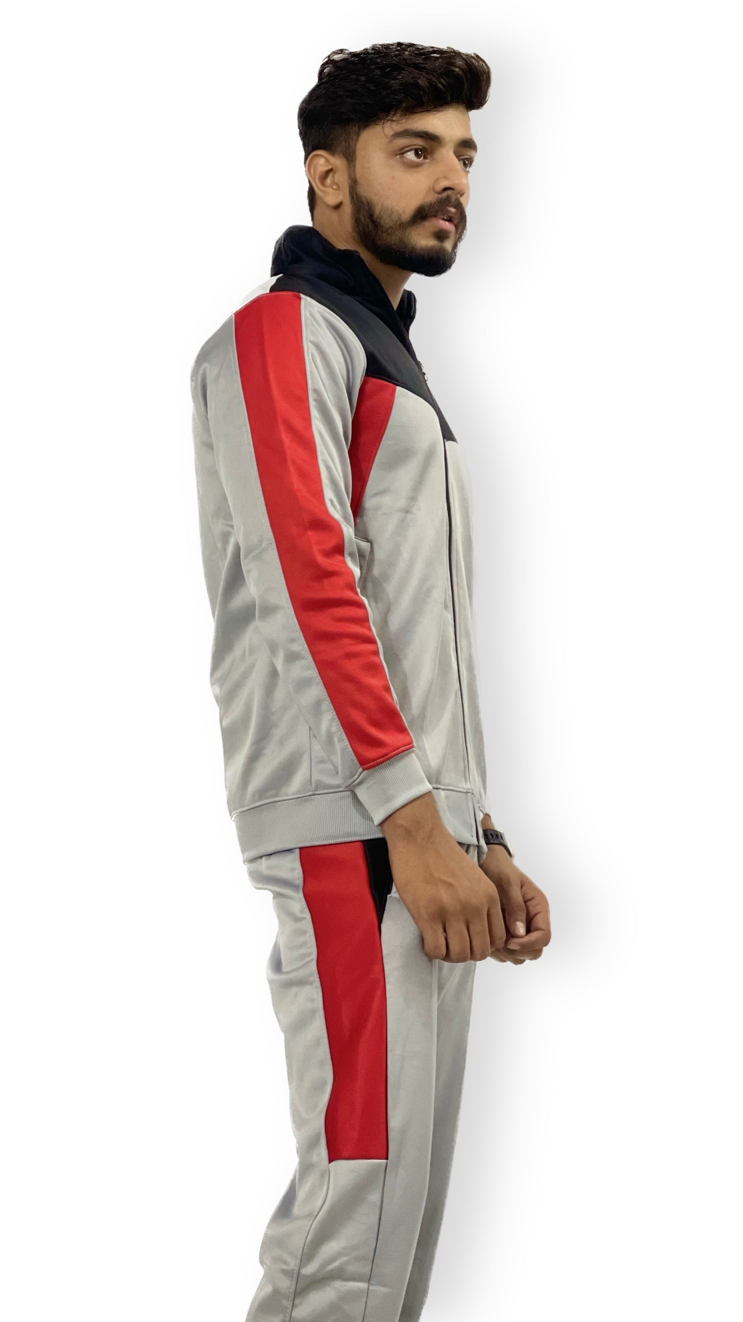 NK Premium Winter Track Suit - Red & Grey