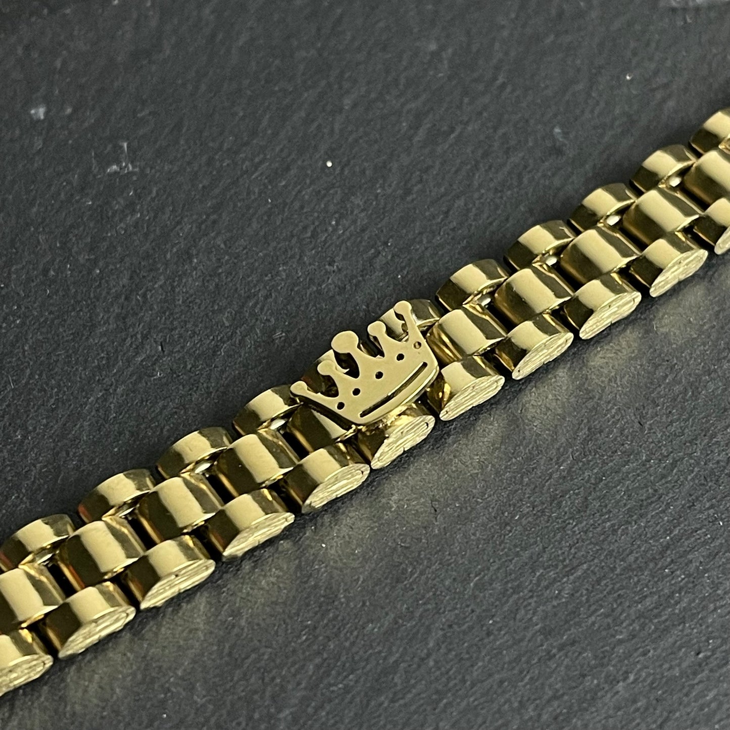 9mm Golden RLX Crown Jubilee Bracelet for Men
