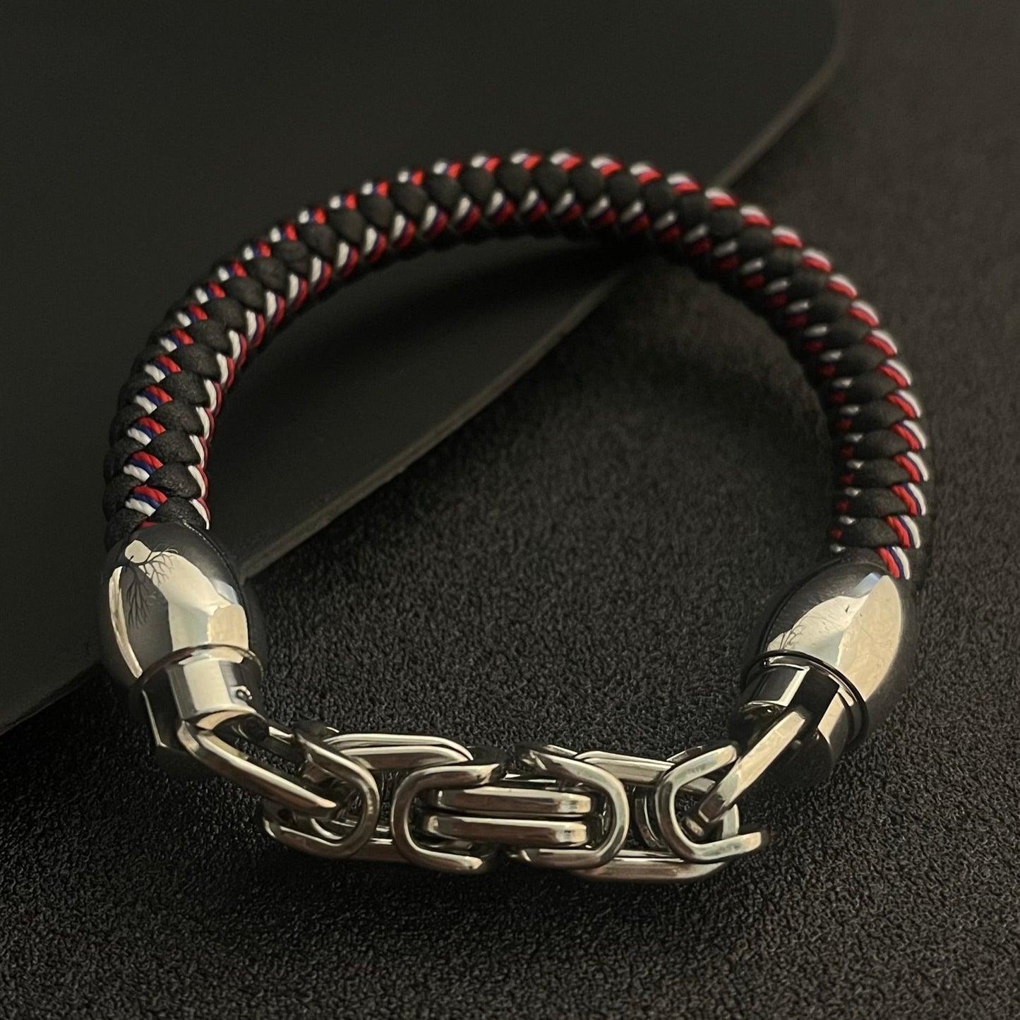 black leather bracelet for men online in pakistan