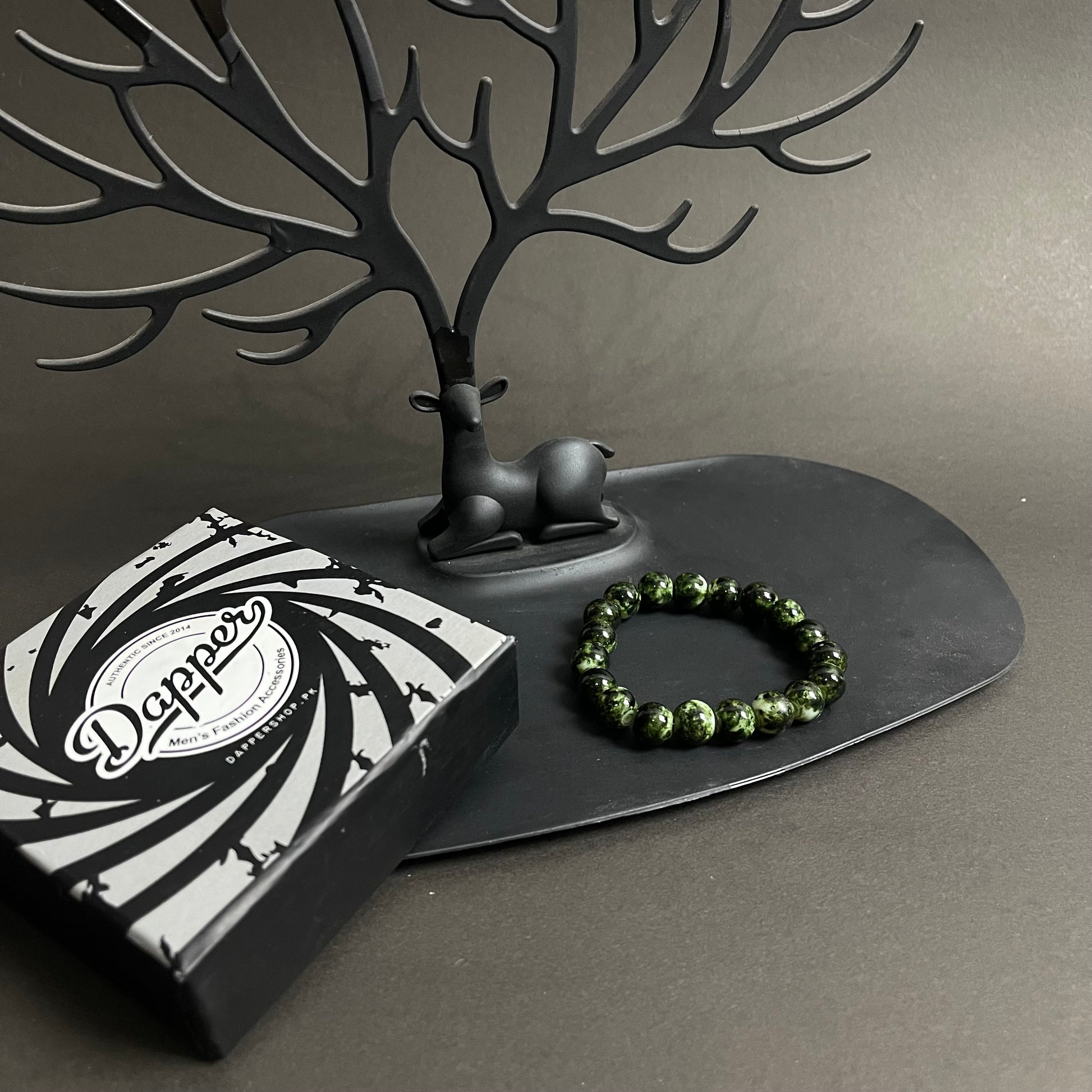 green agate natural stone beads bracelets for men women online in pakistan