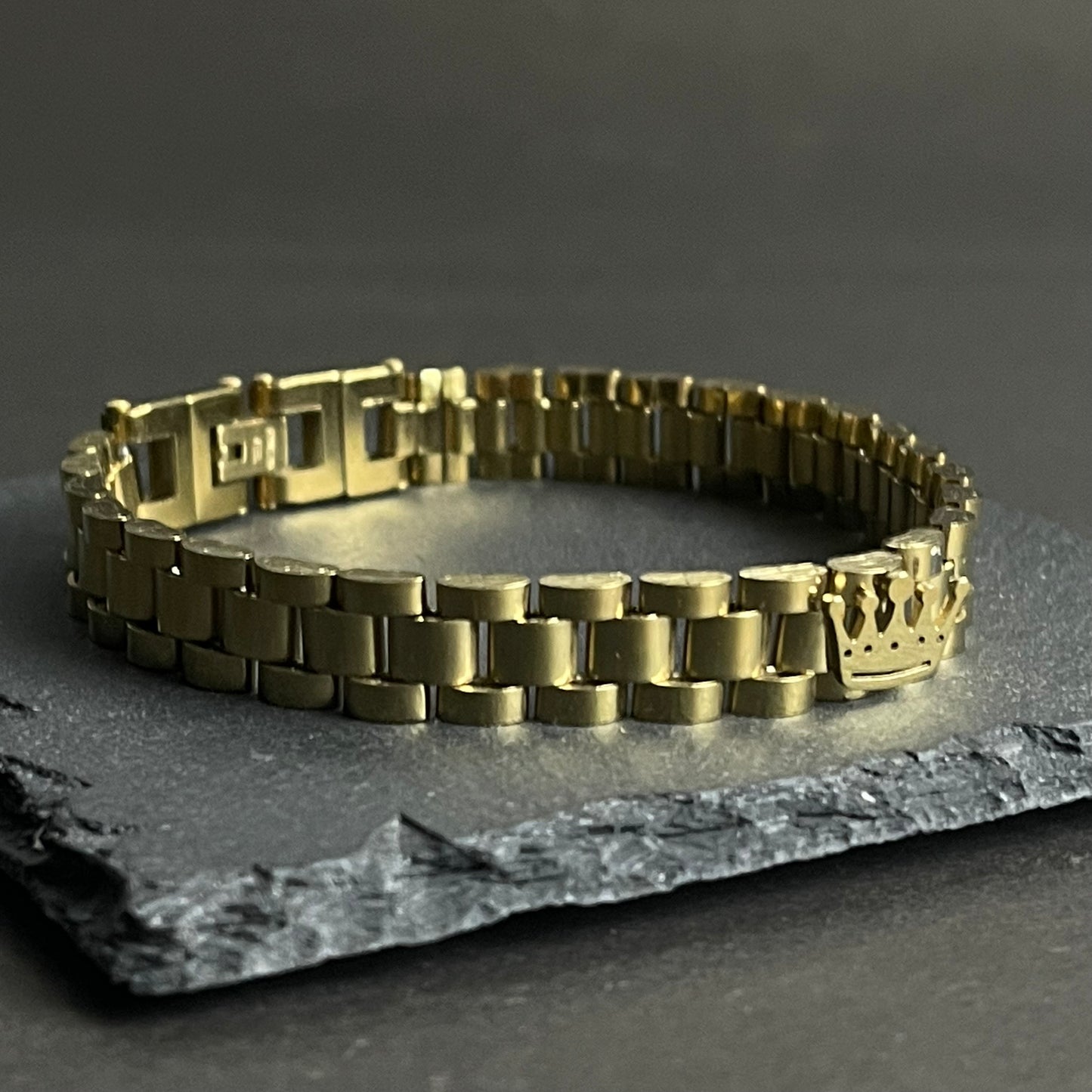 9mm Golden RLX Crown Jubilee Bracelet for Men