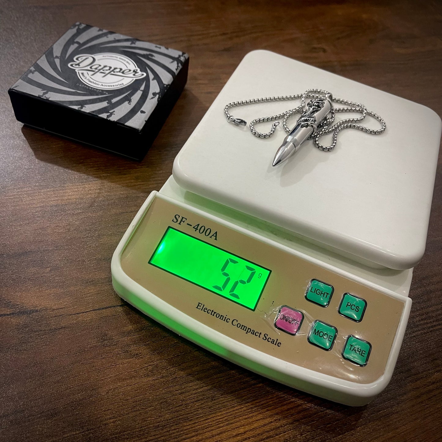 heavy biker rose gun bullet pendant necklace for men in pakistan