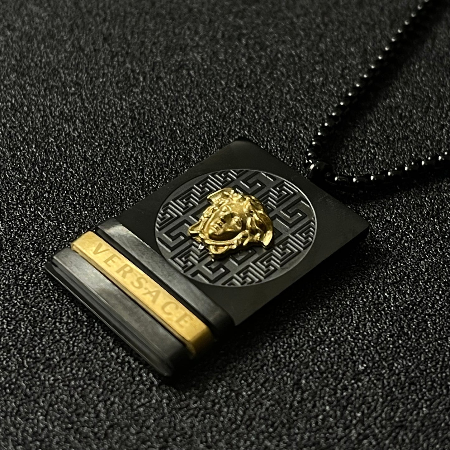 black golden medusa pendant necklace for men in pakistan