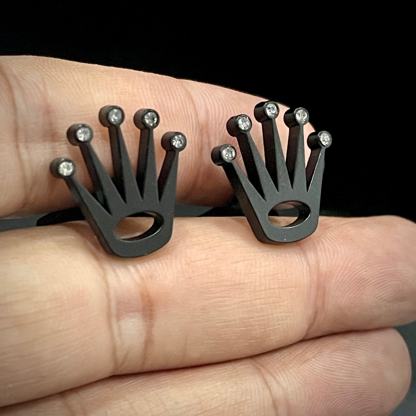 black rolex crown cufflinks for men online in pakistan