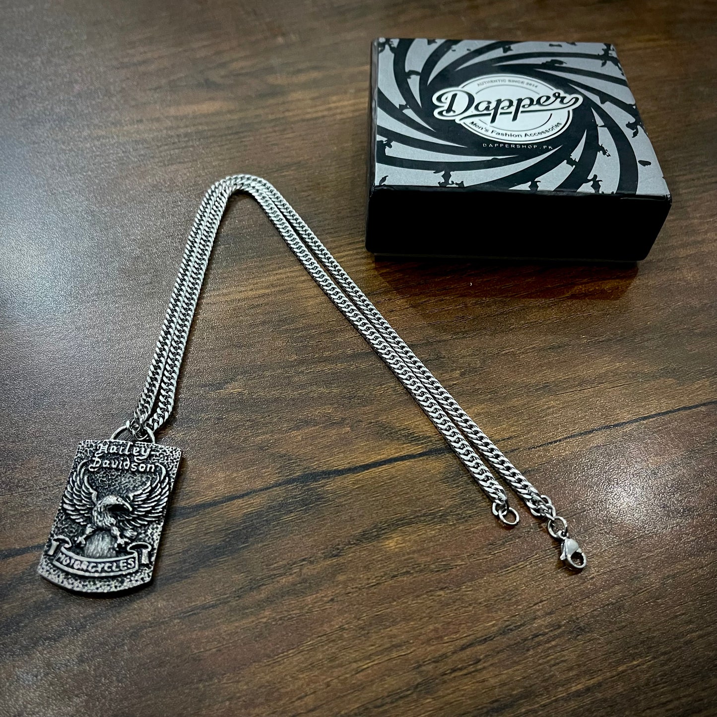 harley davidson bikers dogtag pendant necklace for men in pakistan
