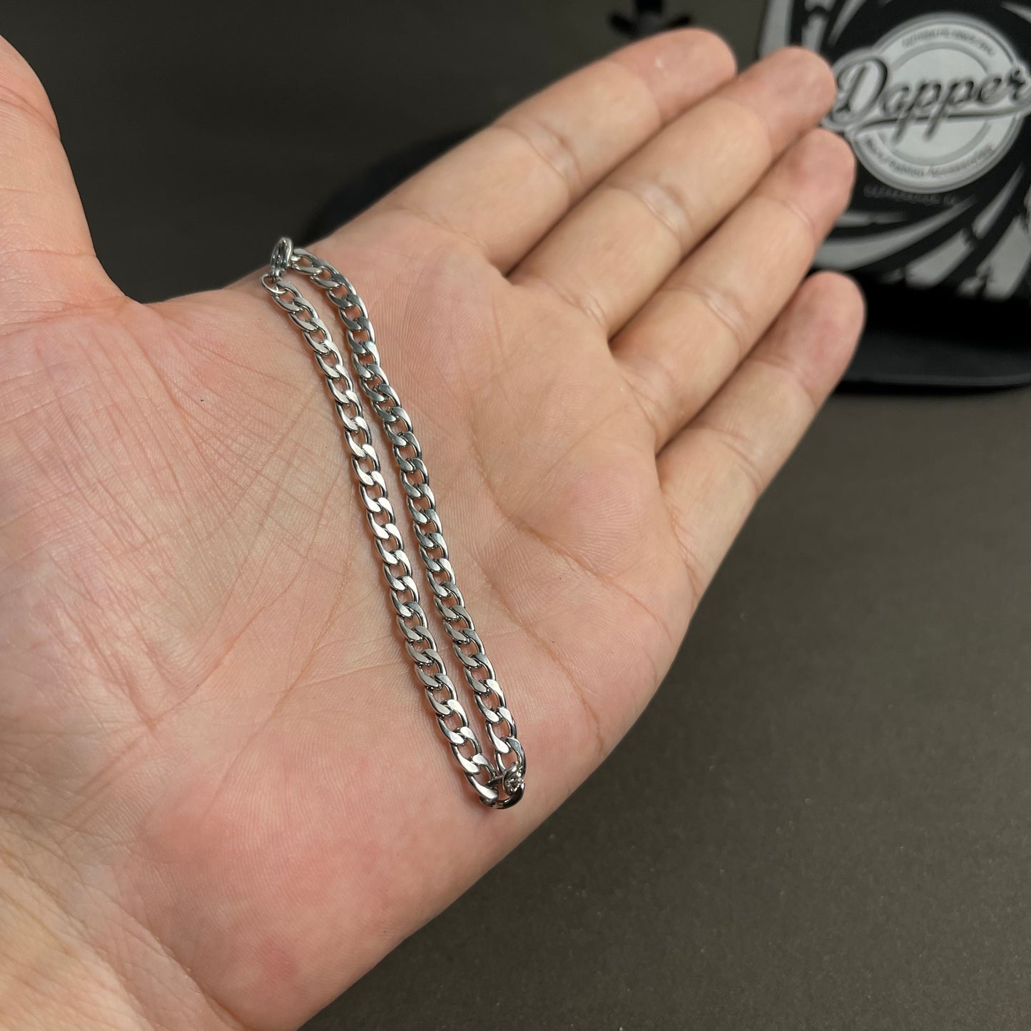 3mm Figaro link silver chain bracelet for men online in Pakistan