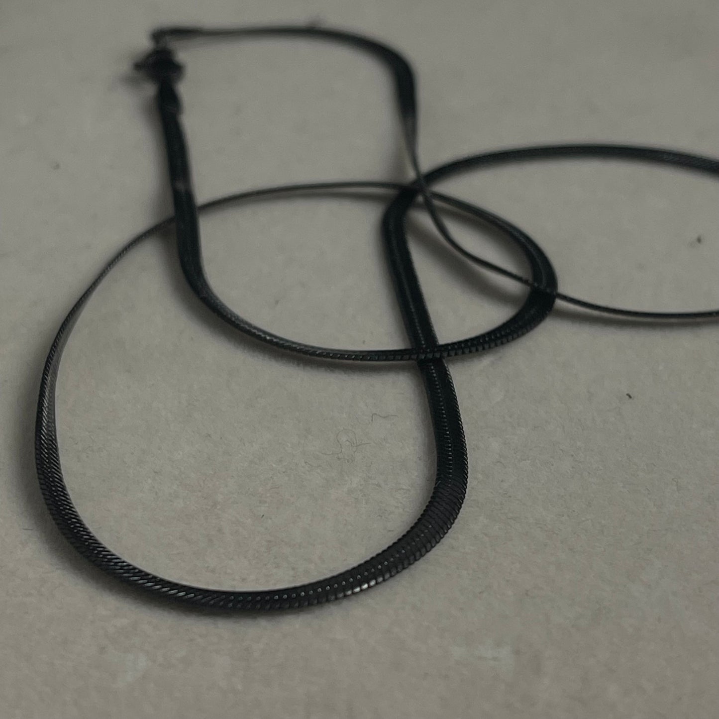 3mm black flat snake neck chain for men online in Pakistan