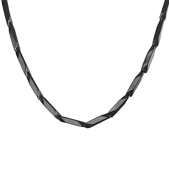3mm stainless steel black rice neck chain for men and boys in pakistan
