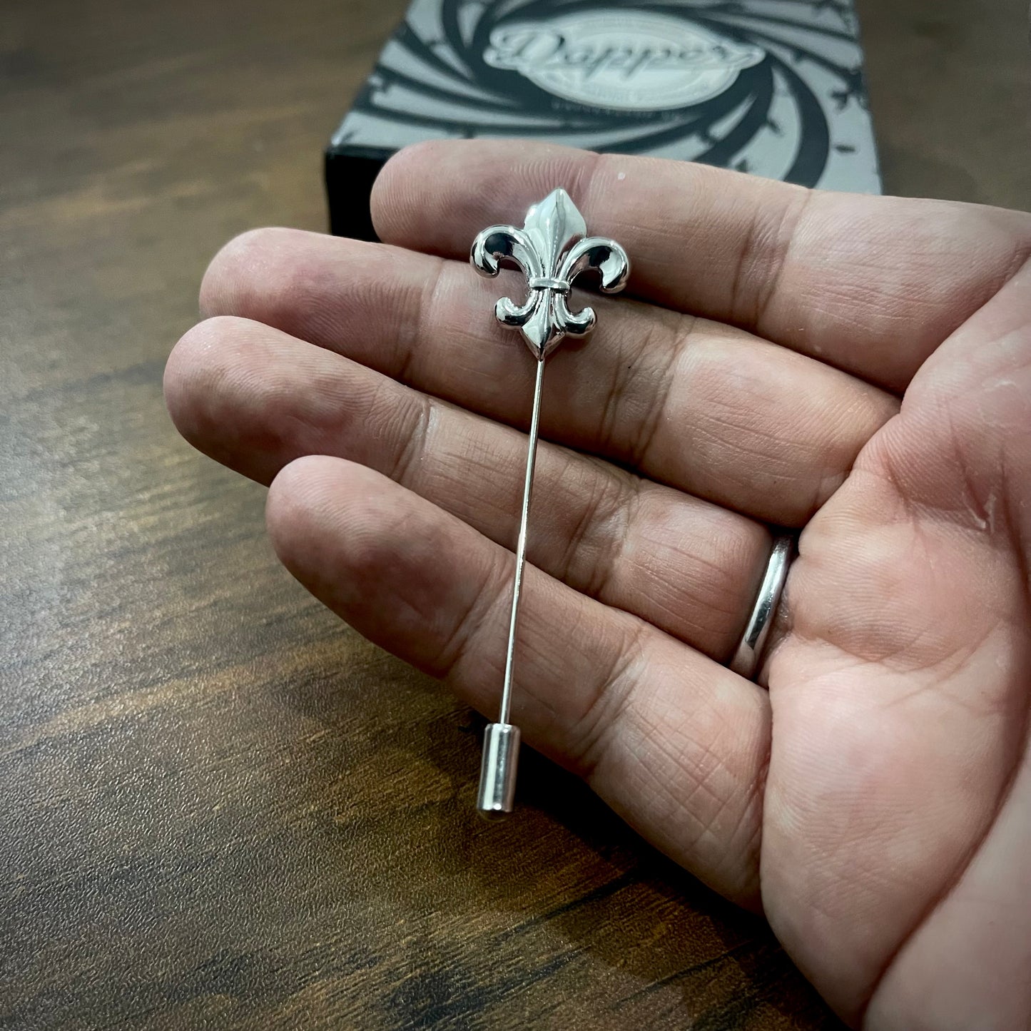 fleur de lis lapel pin brooch for groom wedding dress in pakistan