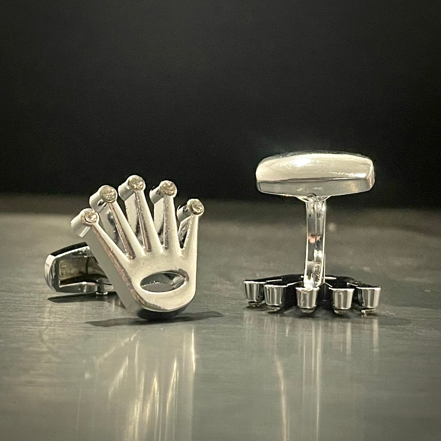 Silver Crown Rolex Cufflinks For men Price In Pakistan