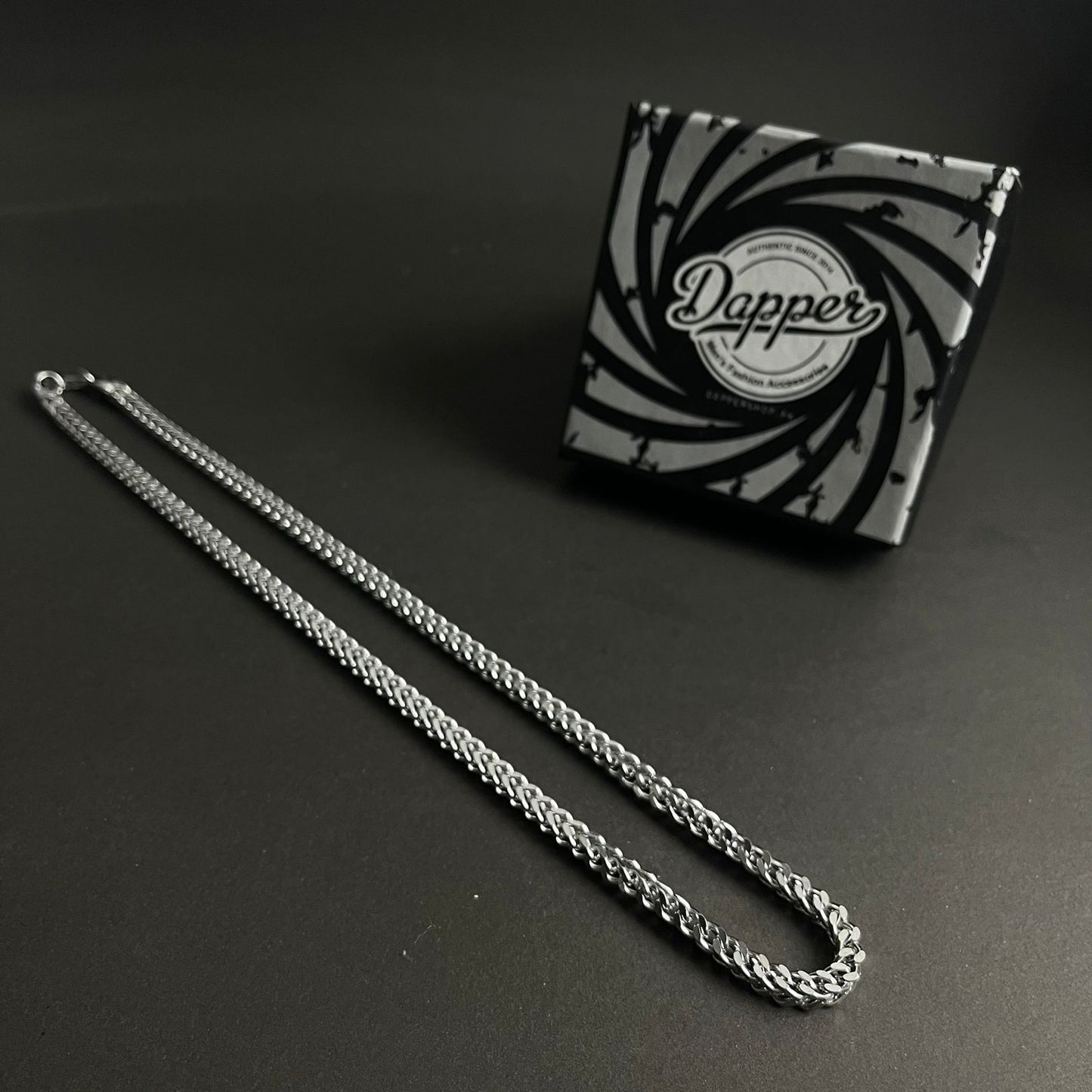 6mm silver Franco neck chain for men online in Pakistan
