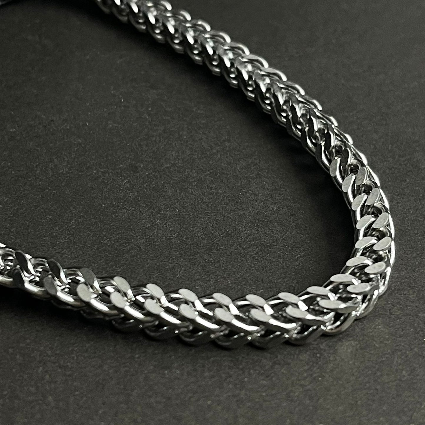 6mm silver Franco neck chain for men online in Pakistan