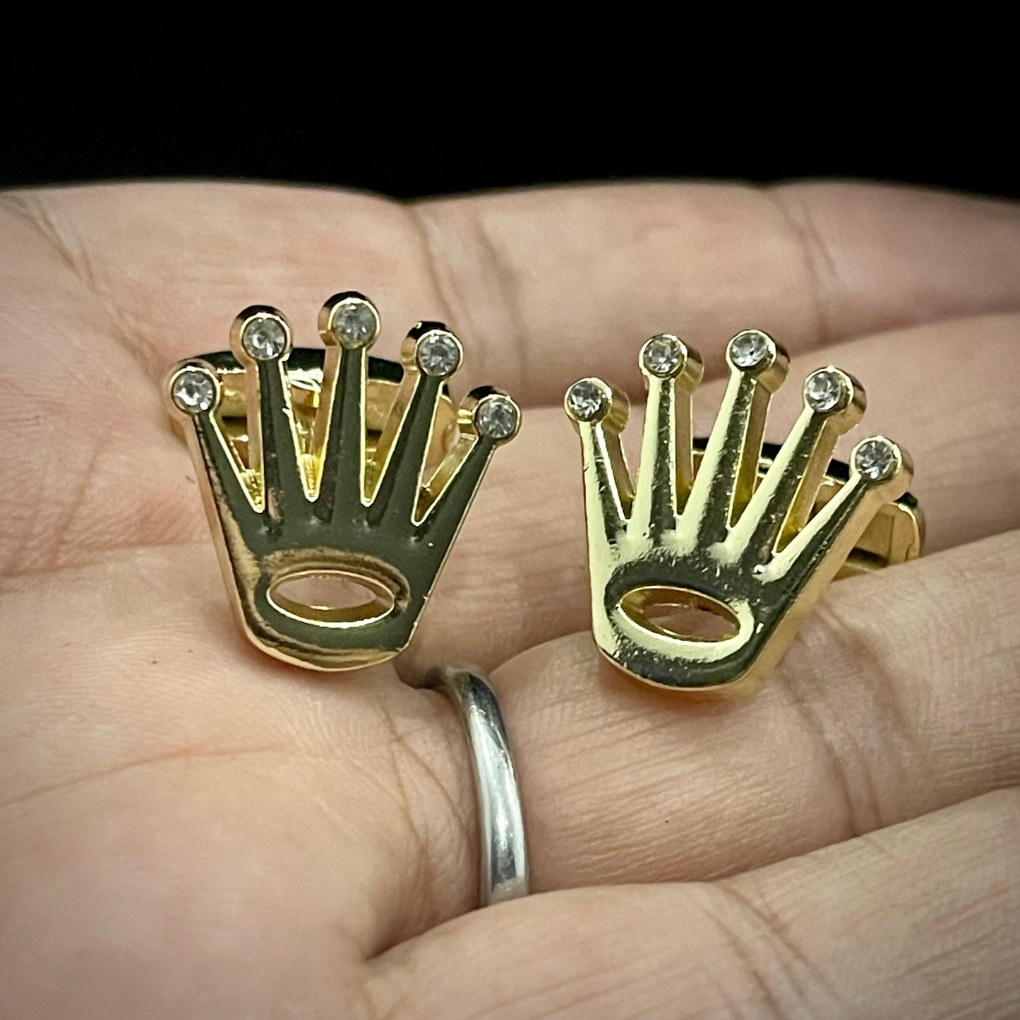Golden Crown Rolex Cufflinks For Men In Pakistan
