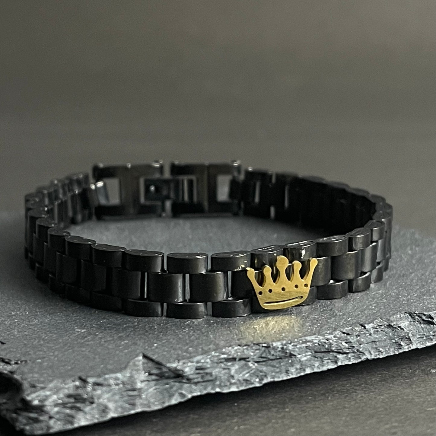 9mm Black RLX Crown Jubilee Bracelet for Men