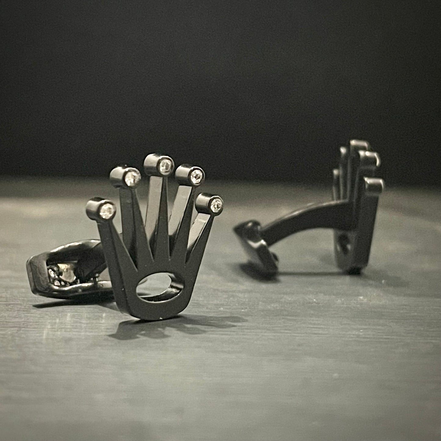 black rolex crown cufflinks for men online in pakistan