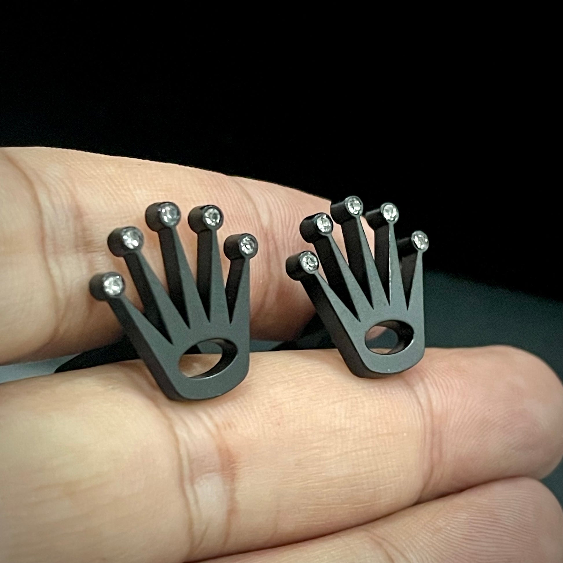 black rolex crown cufflinks for men online in pakistan
