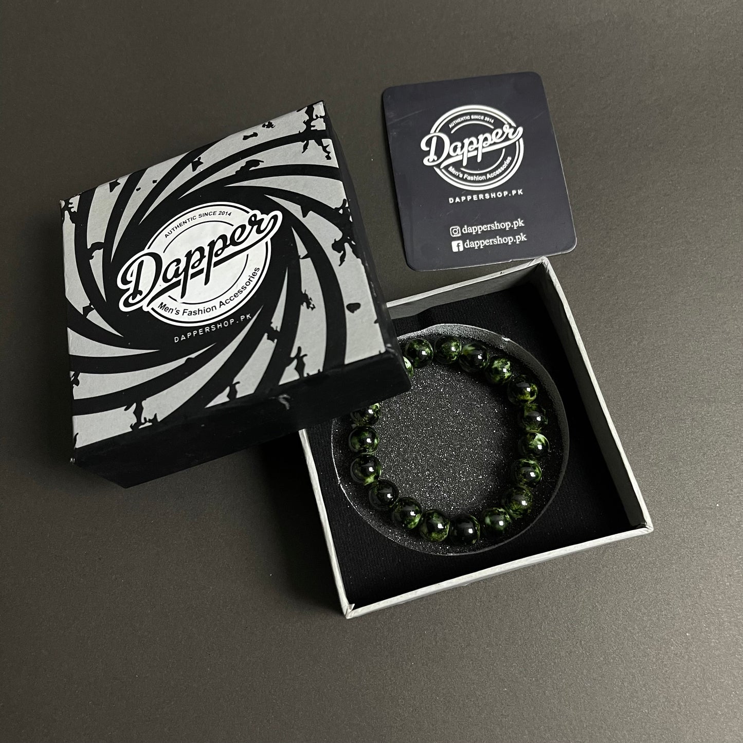 green agate natural stone beads bracelets for men women online in pakistan