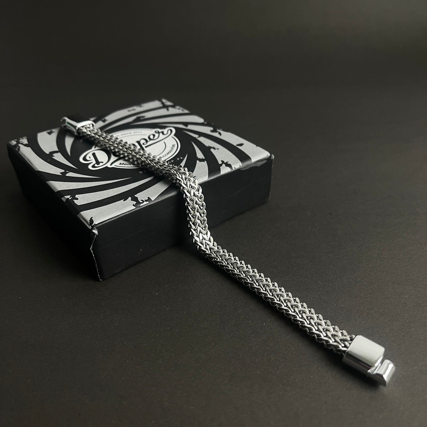 8mm silver stainless steel foxtail bracelet for men in Pakistan