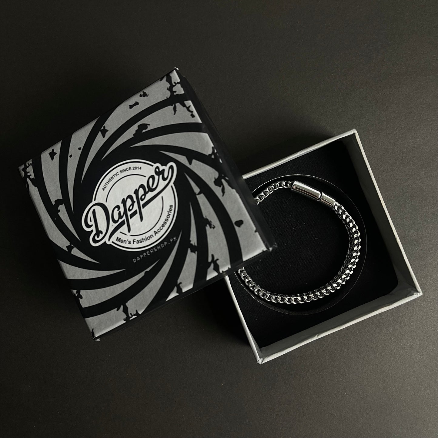 8mm silver stainless steel foxtail bracelet for men in Pakistan