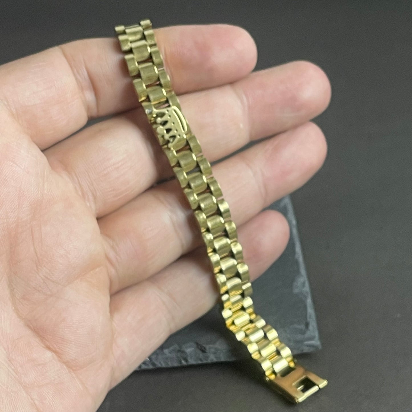 9mm Golden RLX Crown Jubilee Bracelet for Men