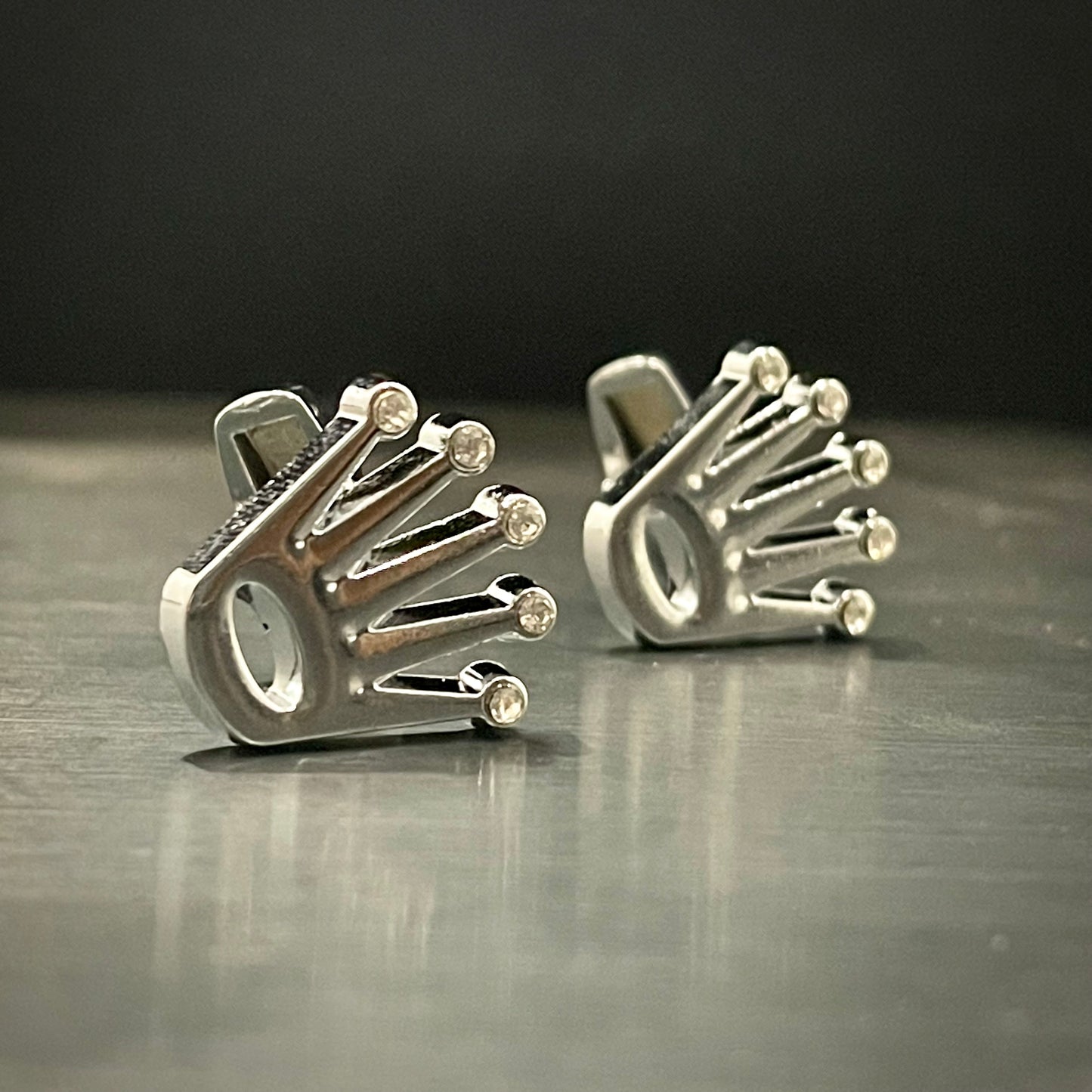 Buy Silver Crown Rolex Cufflinks For Men In Pakistan