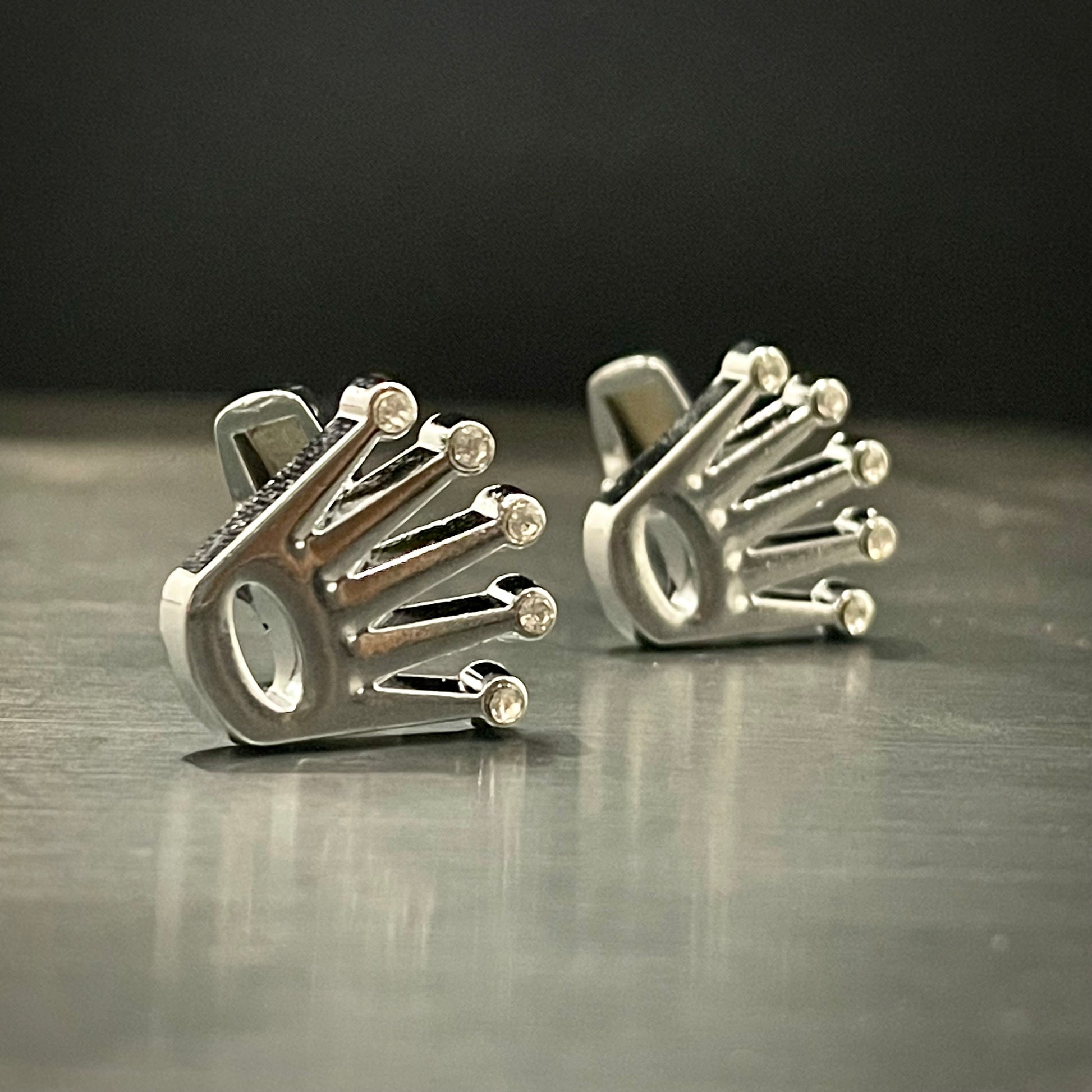 Buy Silver Crown Rolex Cufflinks For Men In Pakistan