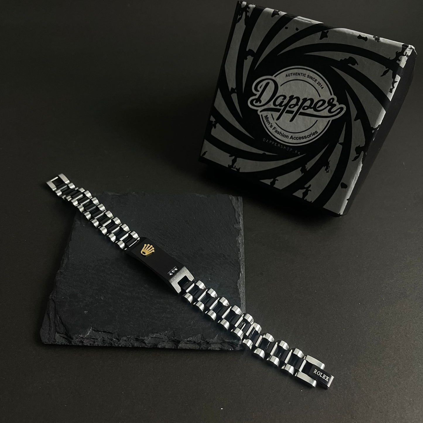 Black Silver Rolex Jubilee Bracelet For Men Online In Pakistan