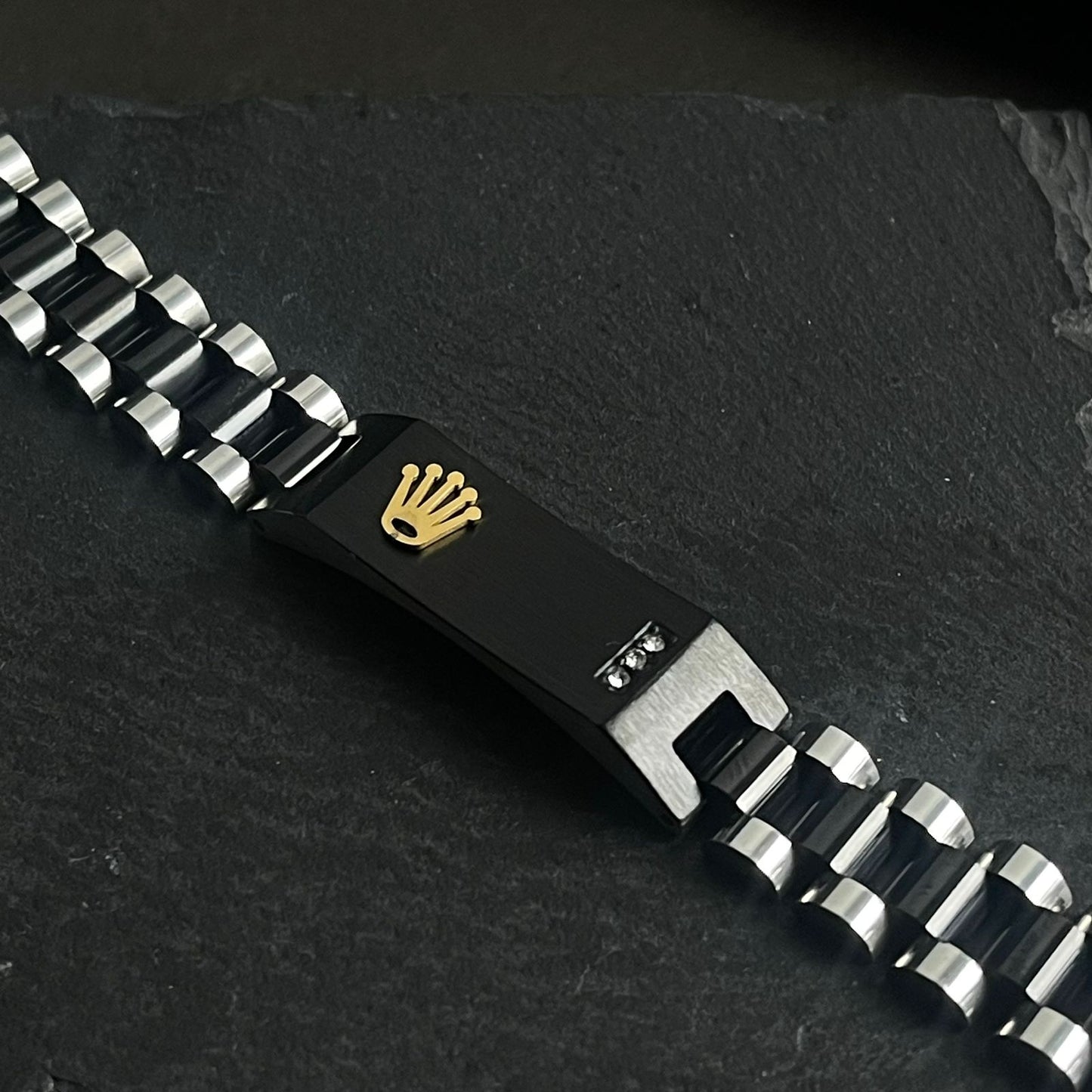 Black Silver Rolex Jubilee Bracelet For Men Online In Pakistan