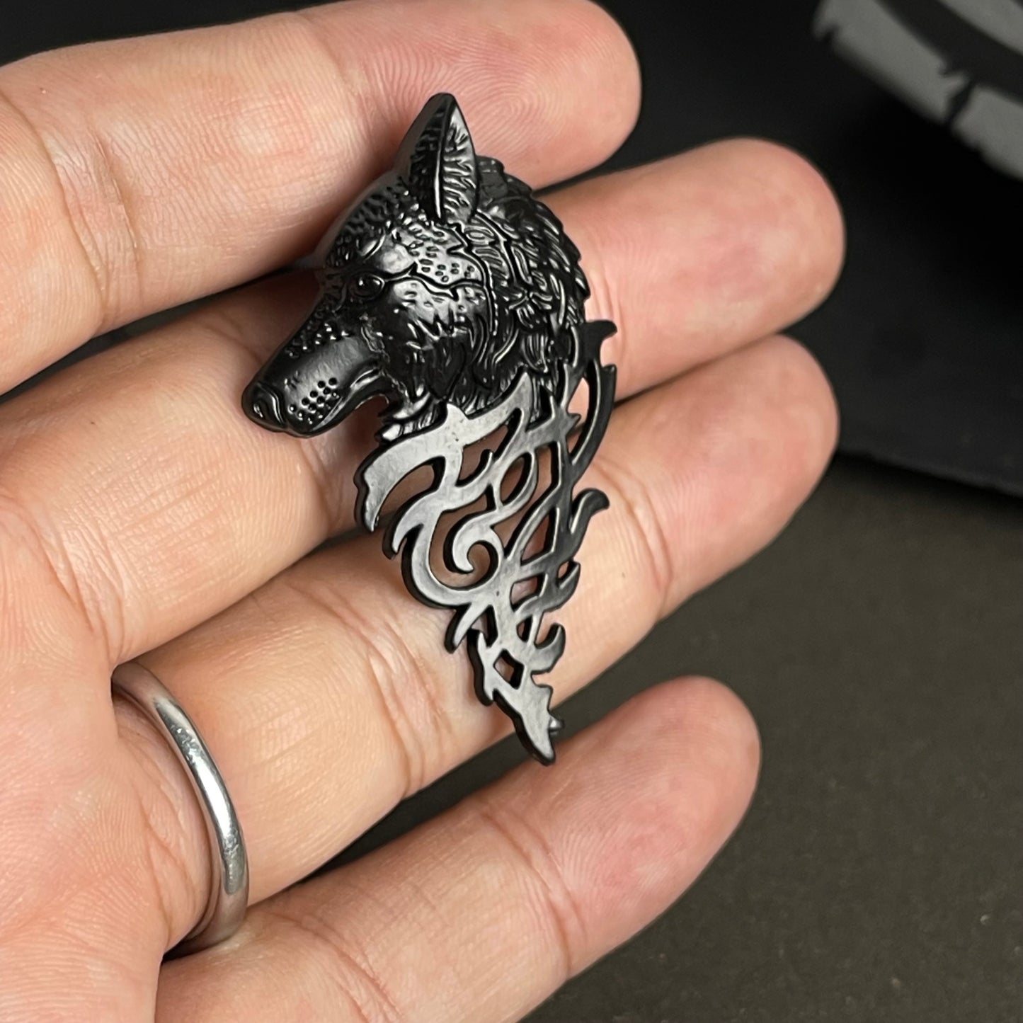 Black Wolf Brooch For Men Suit In Pakistan