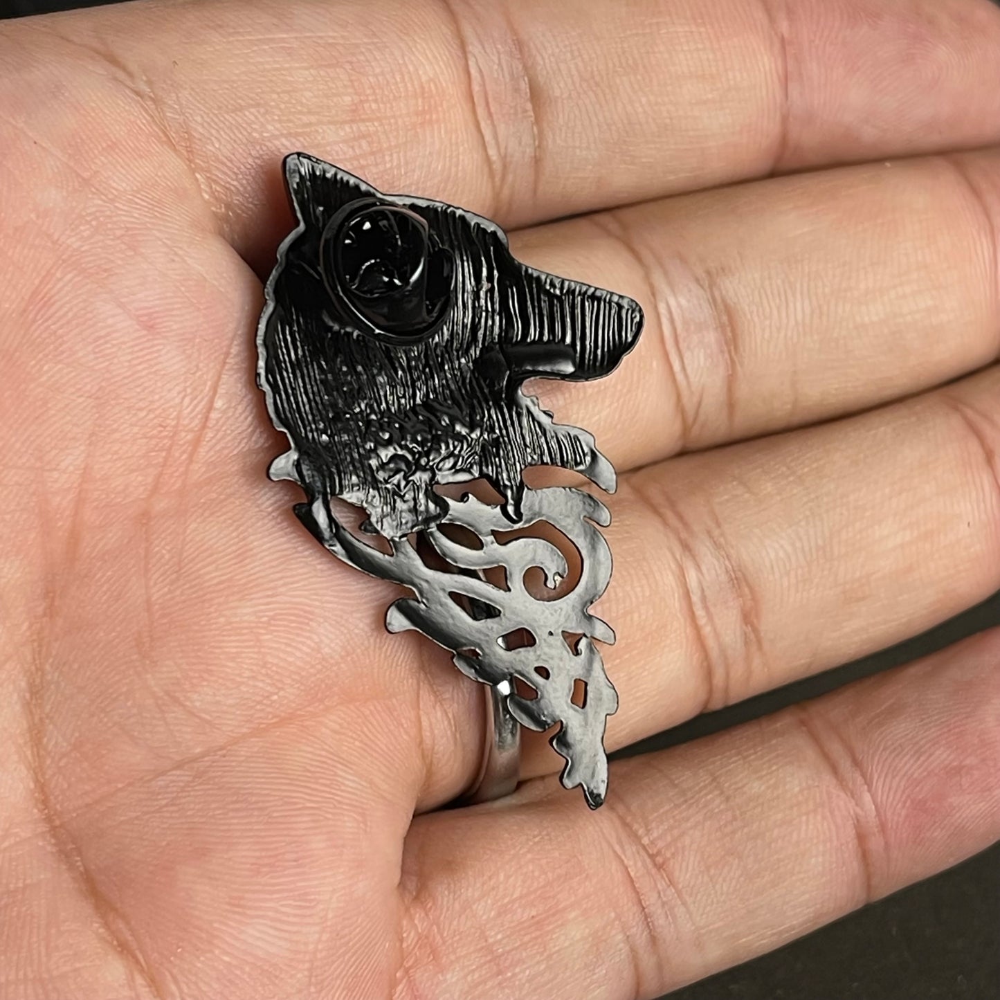 Black Wolf Brooch For Men Suit In Pakistan