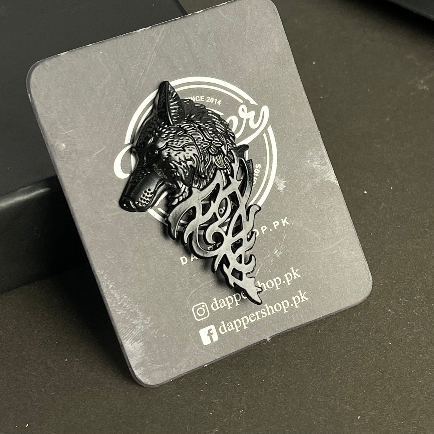 Black Wolf Brooch For Men Suit In Pakistan