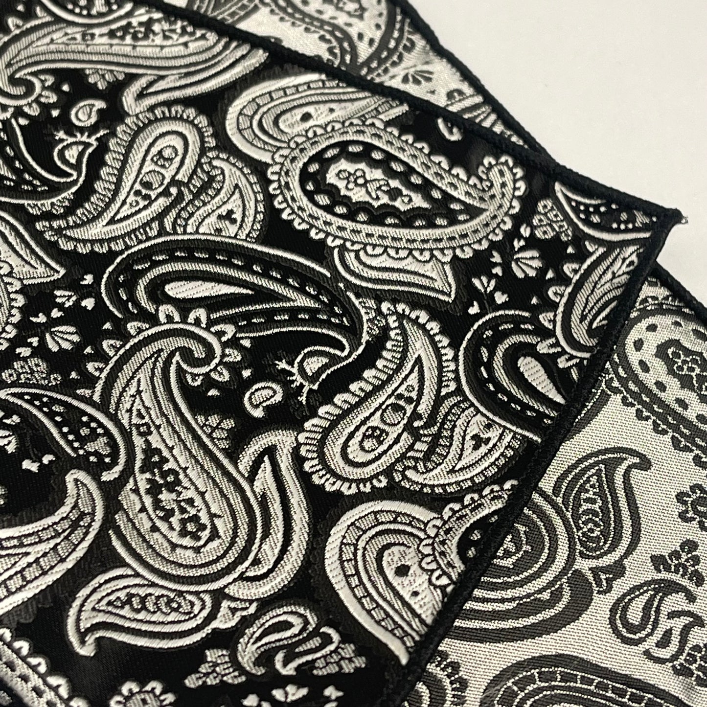 Blue & Silver Paisley Pocket Square Handkerchief For Men Online In Pakistan