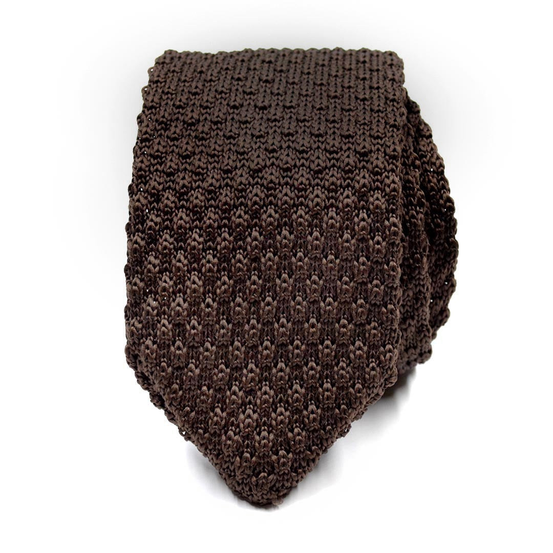 Brown Pointed Knitted Neck Tie in Pakistan