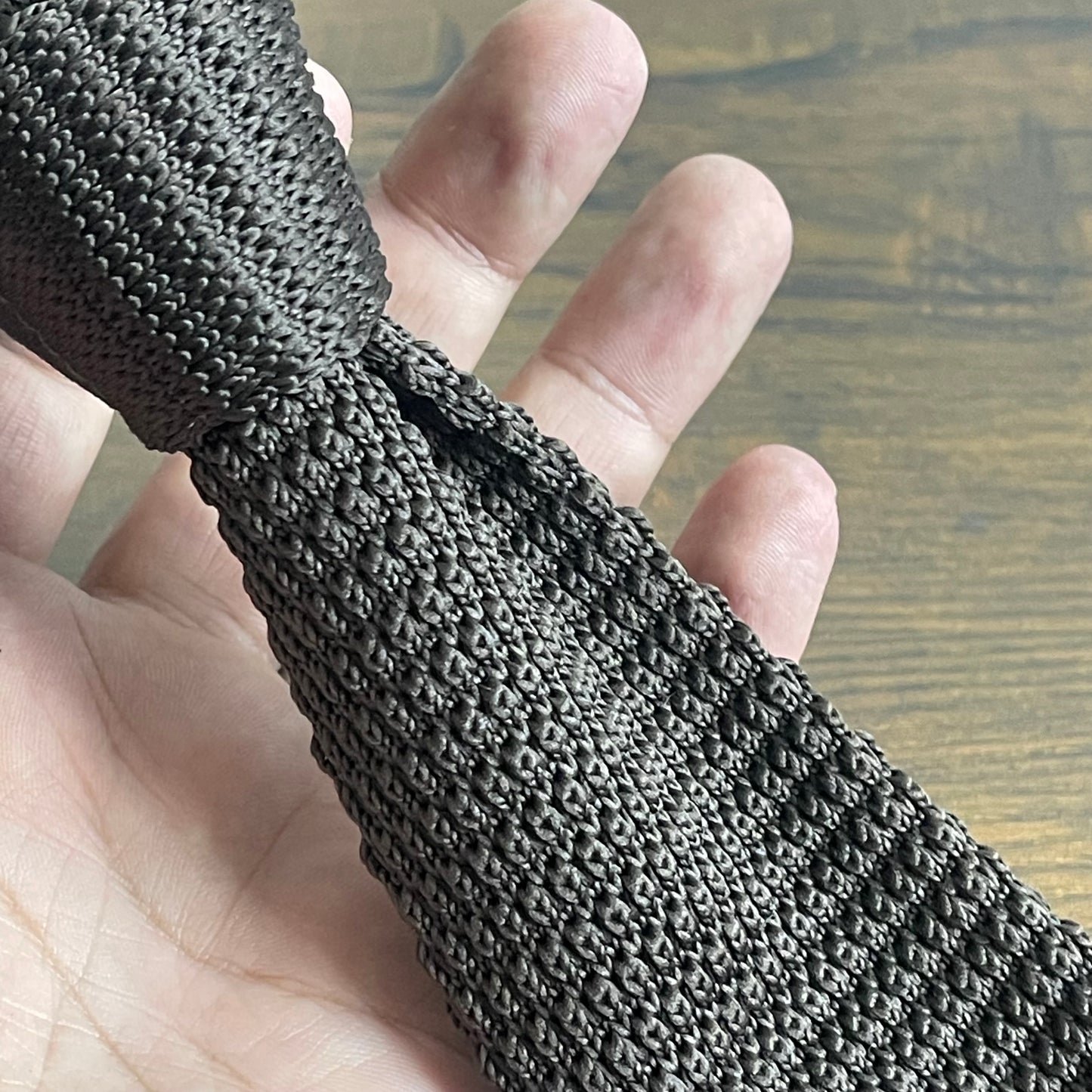 Brown Pointed Knitted Neck Tie in Pakistan