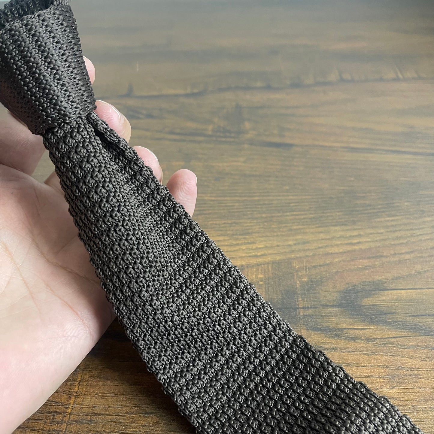 Brown Pointed Knitted Neck Tie in Pakistan