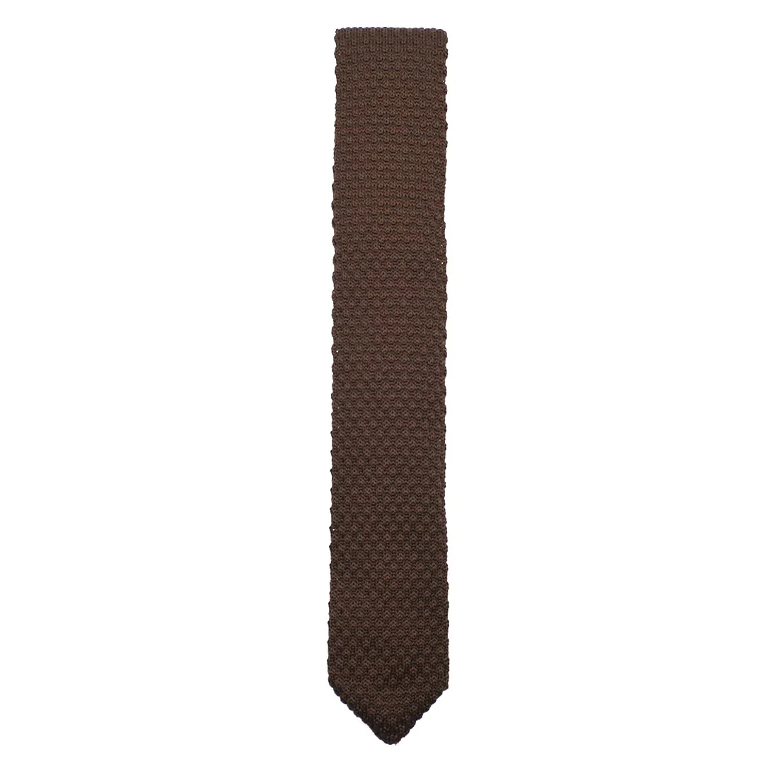 Brown Pointed Knitted Neck Tie in Pakistan