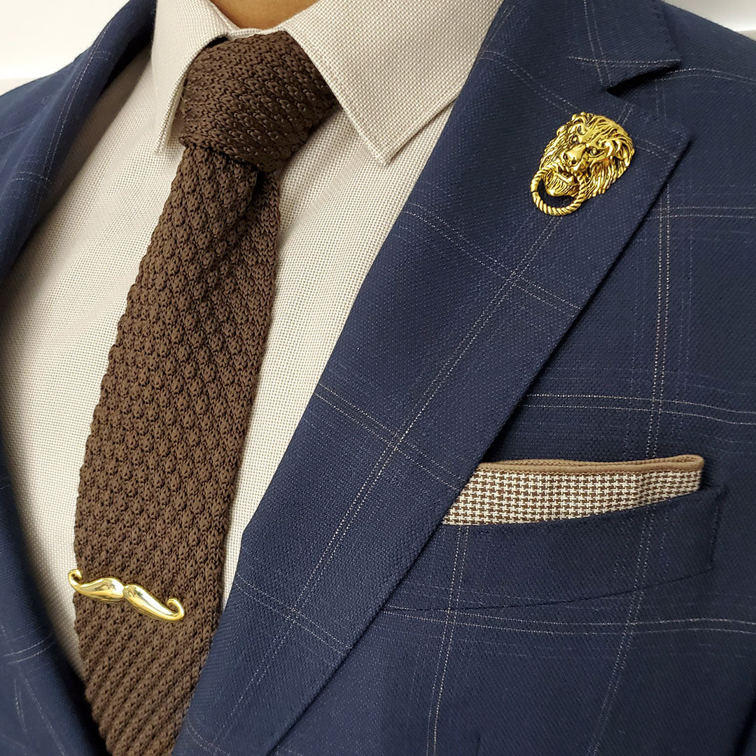 Brown Pointed Knitted Neck Tie in Pakistan