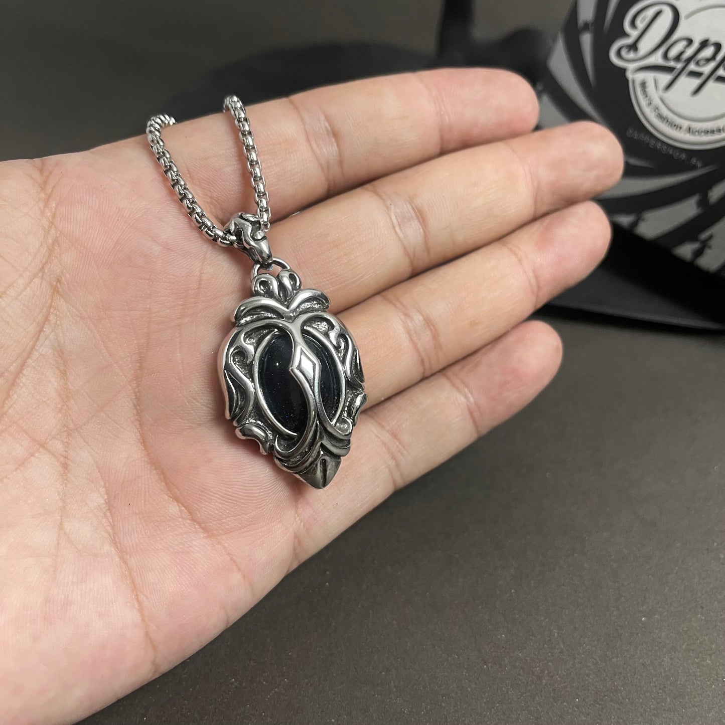 Antique Silver Royal Emblem Pendant