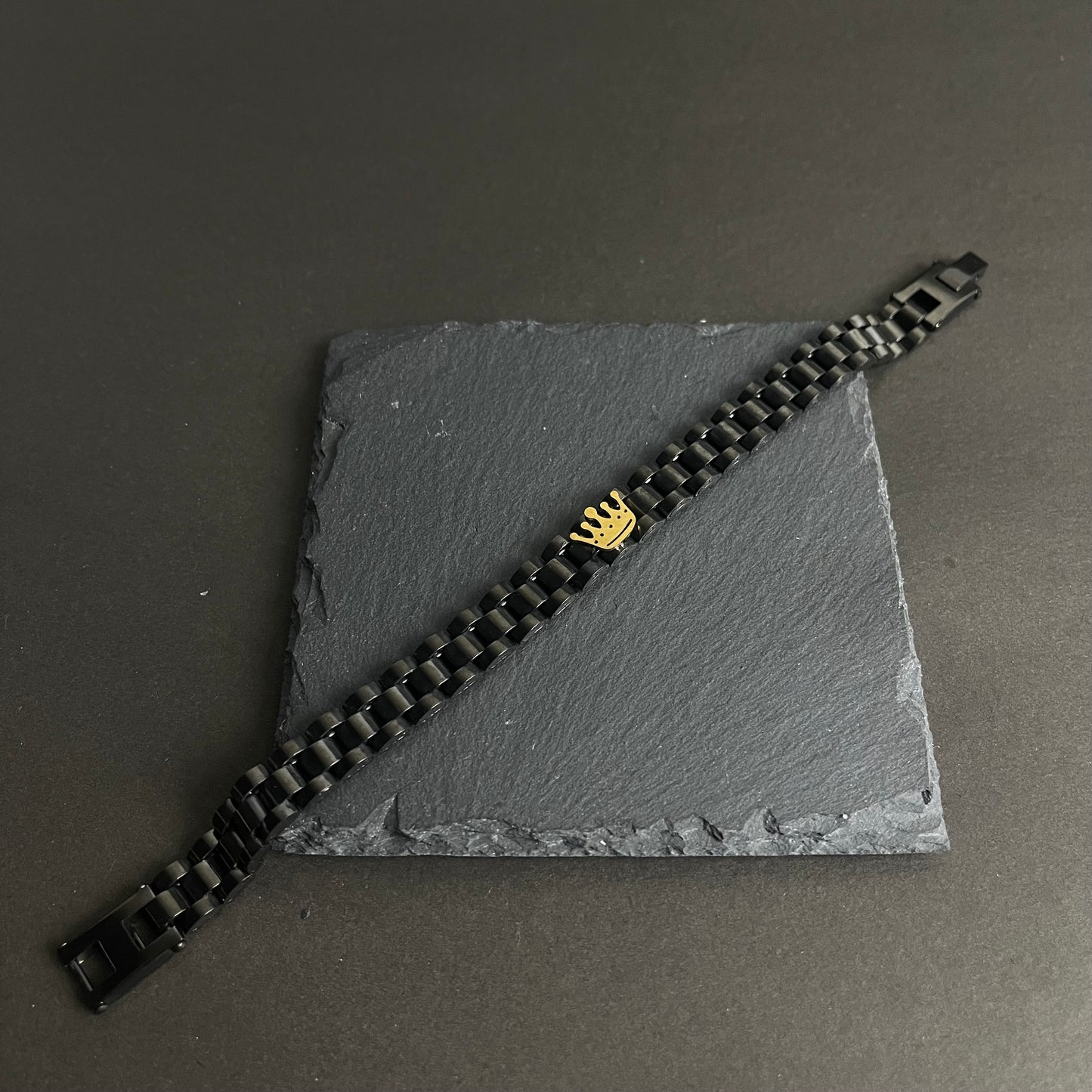 9mm Black RLX Crown Jubilee Bracelet for Men
