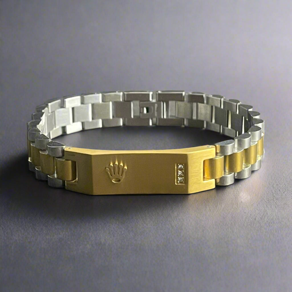 Dapper Golden silver Rolex Jubilee Bracelet For Men online In Pakistan