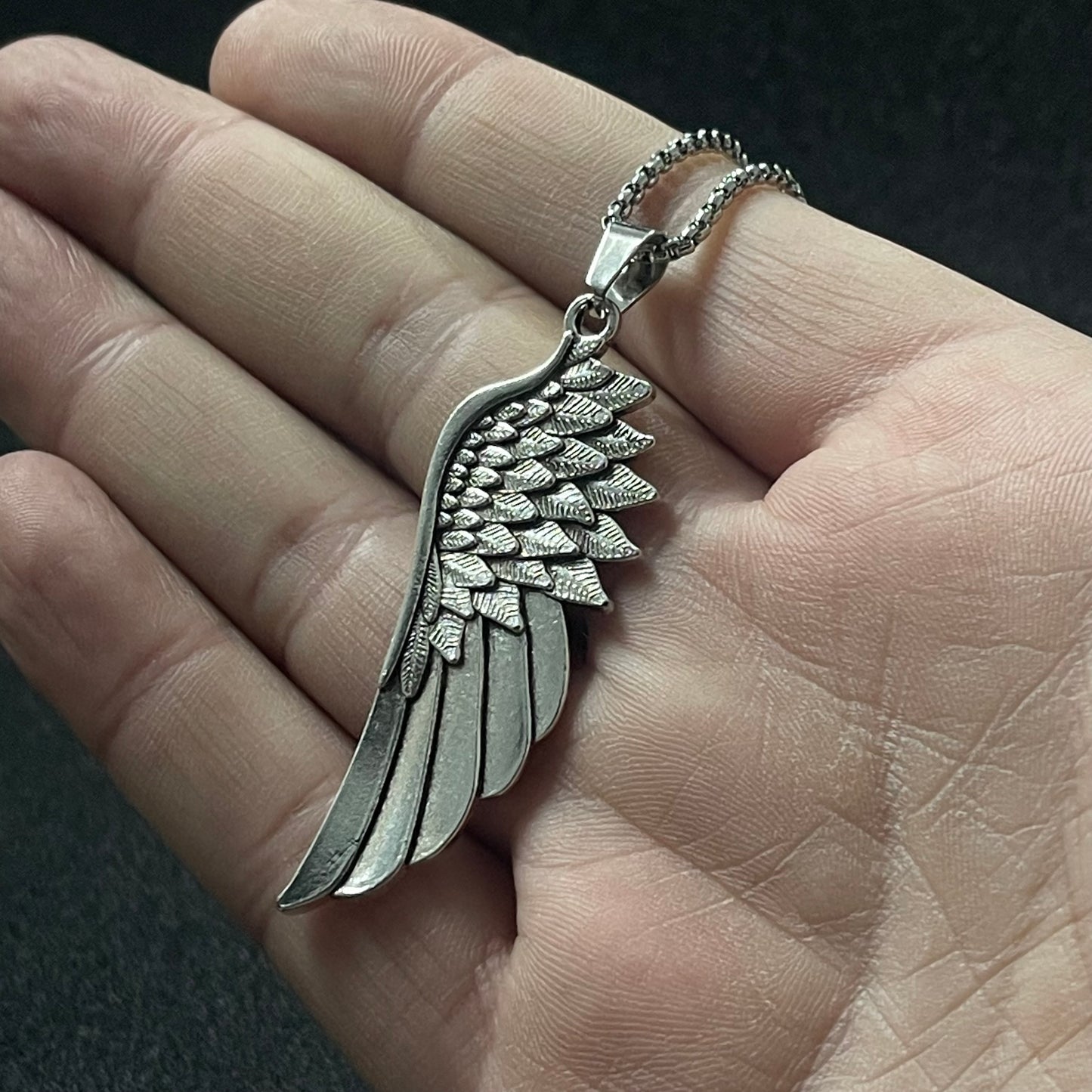 Antique Silver Wings Pendant necklace for men Women In Pakistan