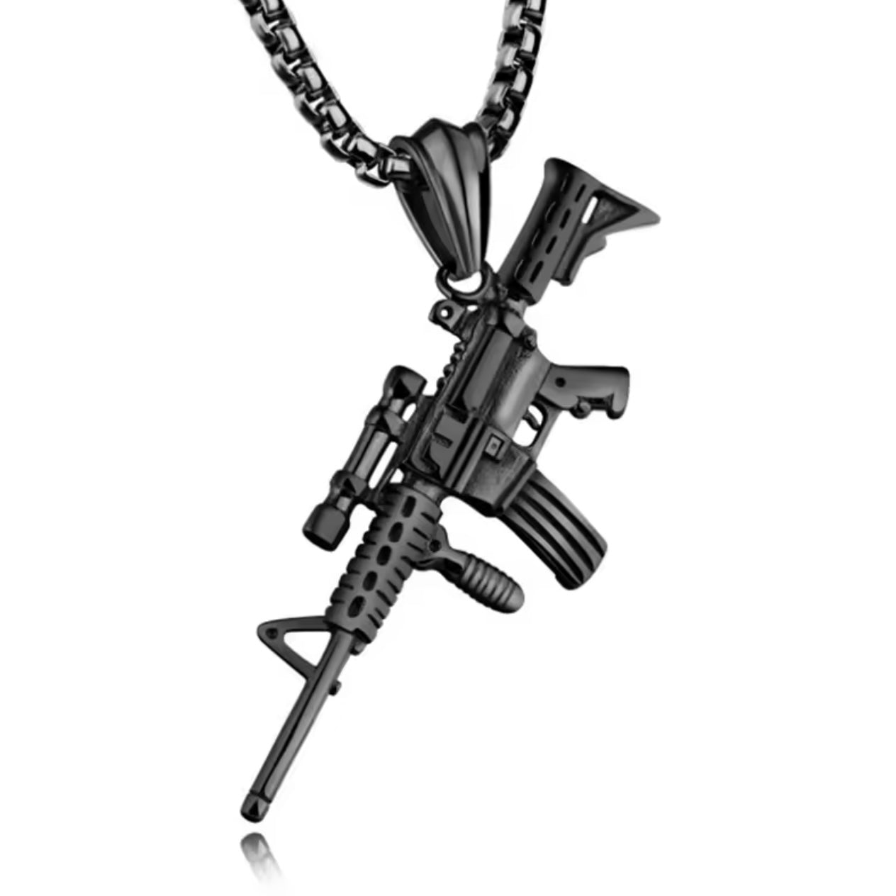 Fashion M4 Carbine Rifle Pendant Necklace For Men in Pakistan