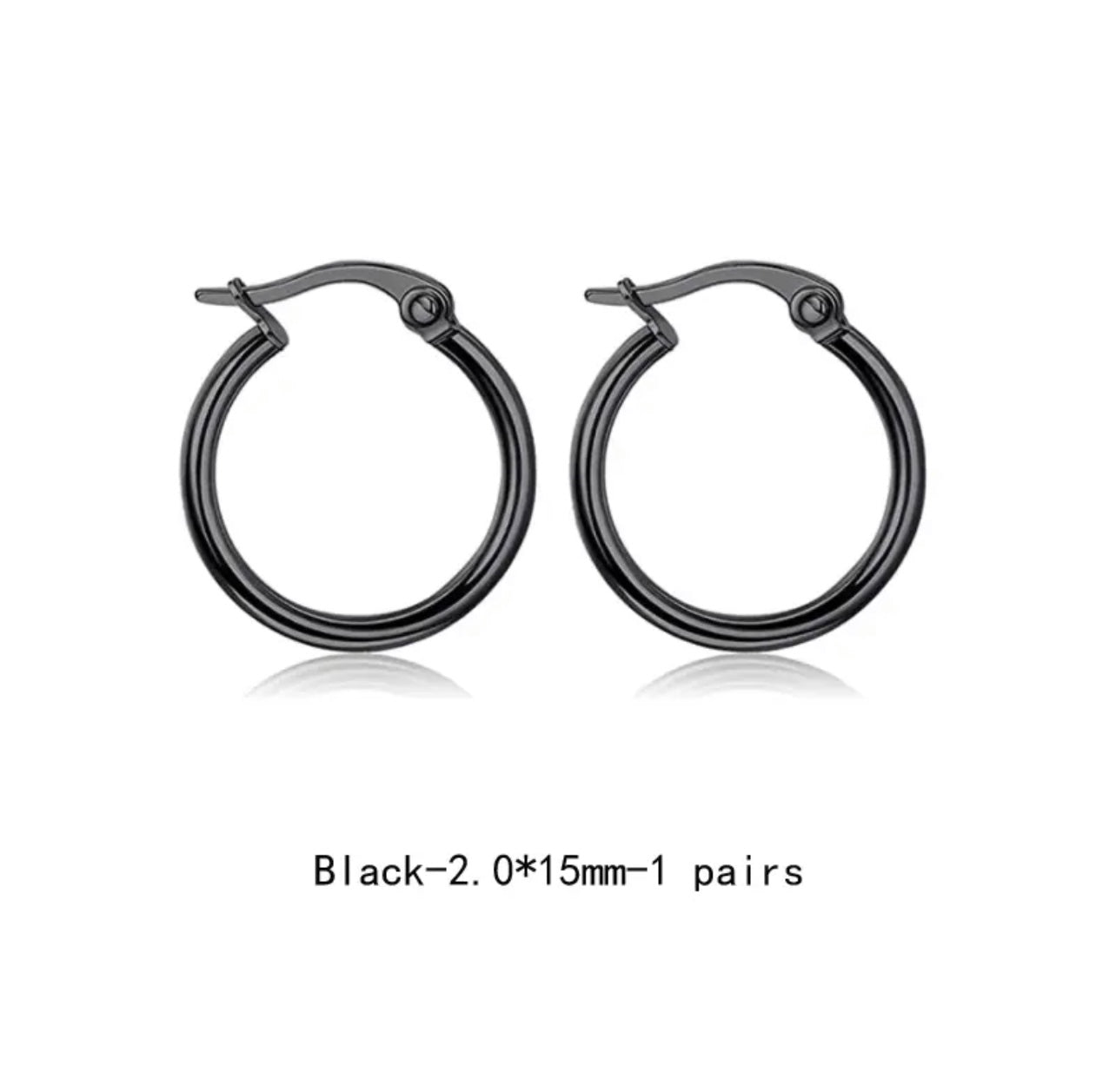 Black Piercing Simple Bali Stud Earring For Men online in Pakistan