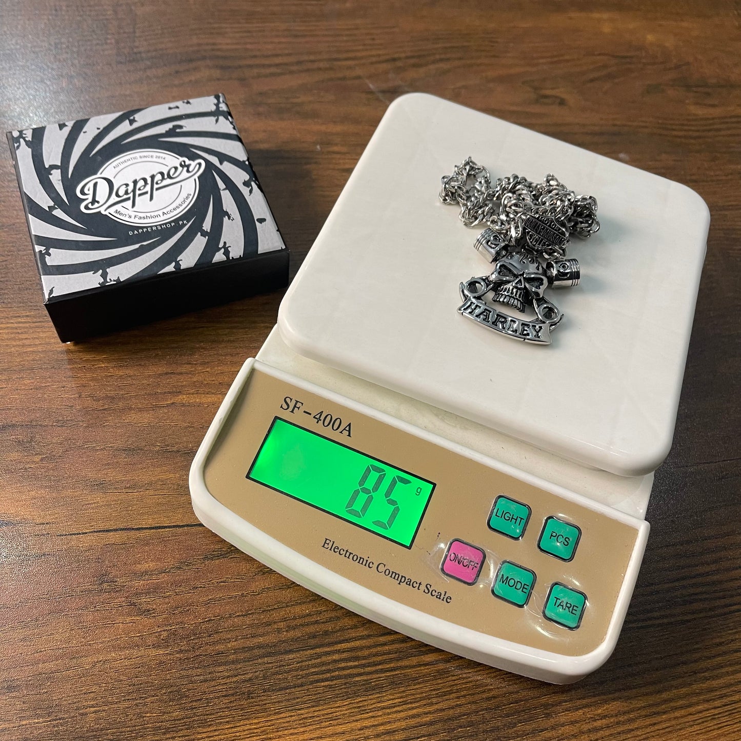 Harley Davidson Skull Heavy Biker Pendant Necklace For Men