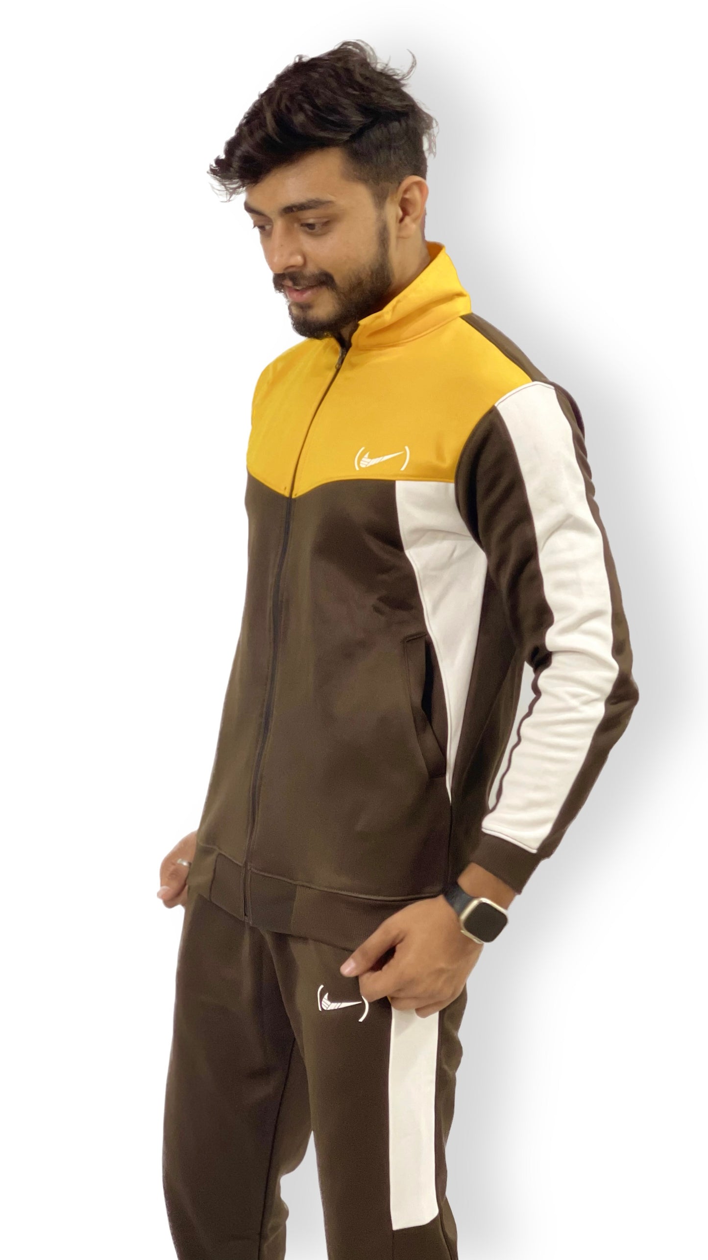 NK Premium Track Suit - Yellow & Army Green