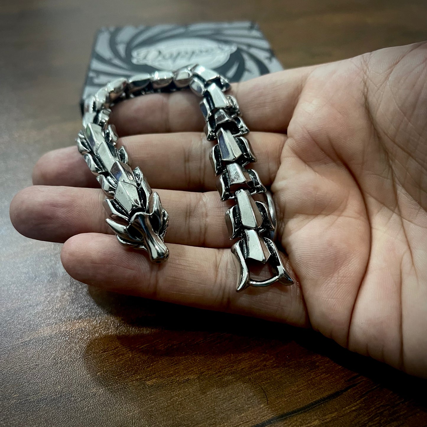 Vikings Dragon Biker's Chain Bracelet