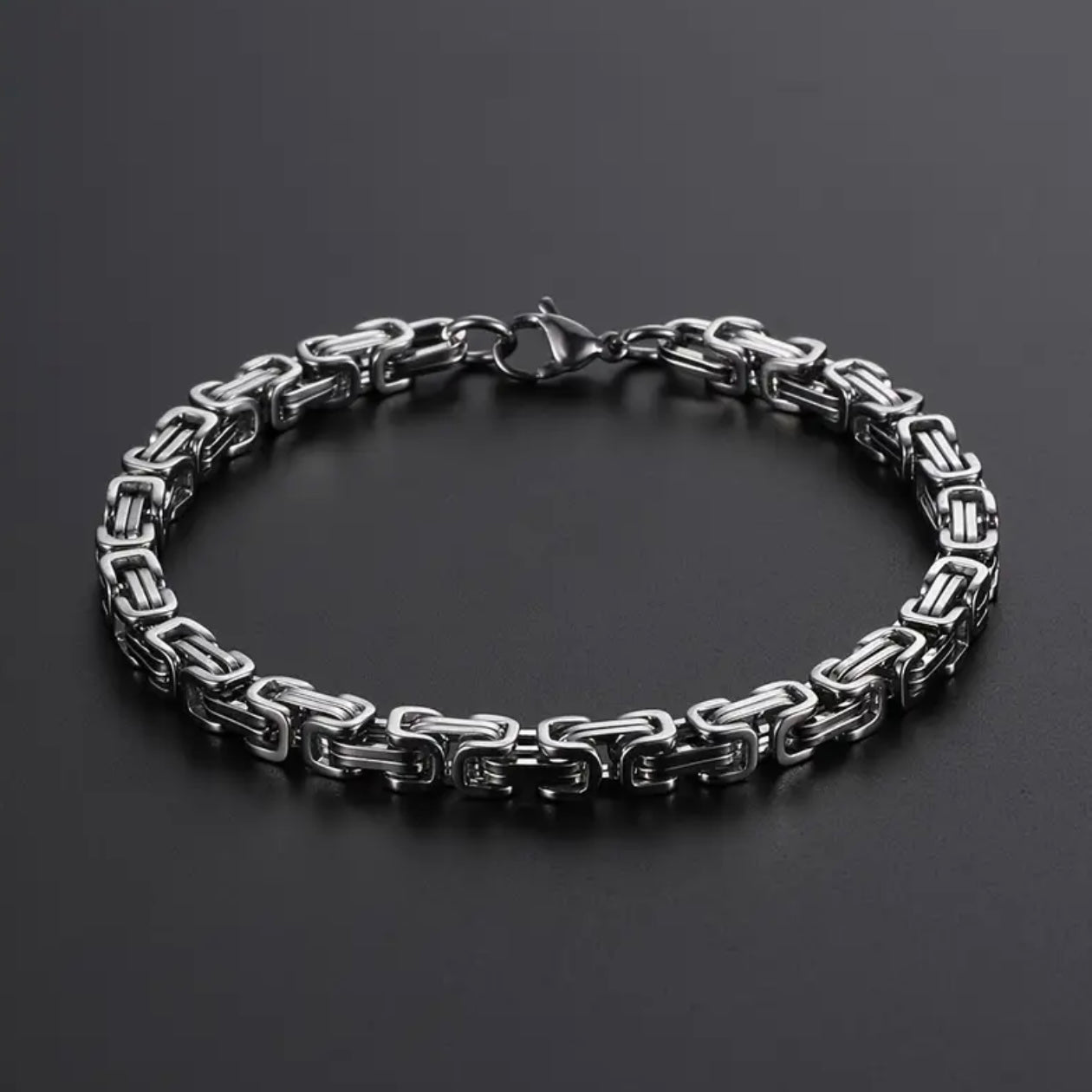 5mm Silver Byzantine Bracelet For Men